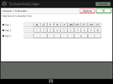 Schermafbeelding bedieningspaneel