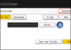 Schermafbeelding bedieningspaneel