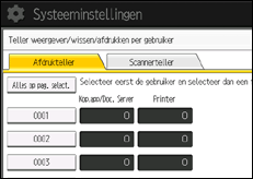 Schermafbeelding bedieningspaneel