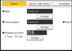 Schermafbeelding bedieningspaneel