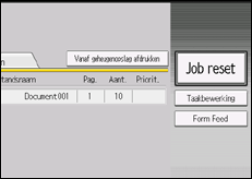 Schermafbeelding bedieningspaneel