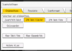 Schermafbeelding bedieningspaneel