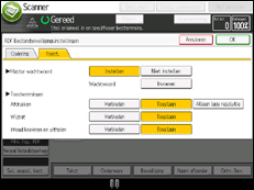 Schermafbeelding bedieningspaneel