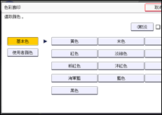 操作面板畫面說明圖