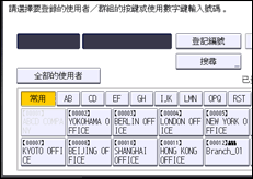 操作面板畫面說明圖