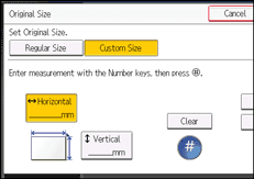 Operation panel screen illustration