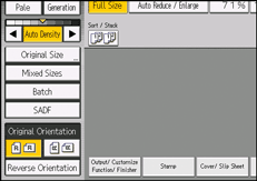 Operation panel screen illustration