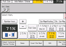 Operation panel screen illustration