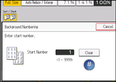 Operation panel screen illustration
