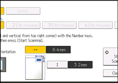 Operation panel screen illustration