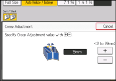 Operation panel screen illustration