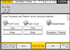 Operation panel screen illustration