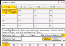 Operation panel screen illustration