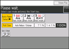 Operation panel screen illustration