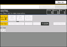 Operation panel screen illustration