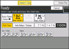 Operation panel screen illustration