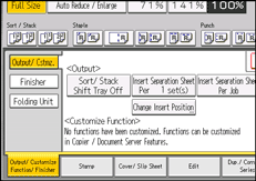 Operation panel screen illustration