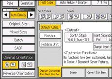 Operation panel screen illustration