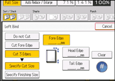 Operation panel screen illustration