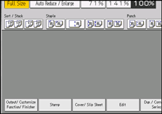 Operation panel screen illustration