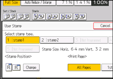 Operation panel screen illustration