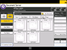 Operation panel screen illustration