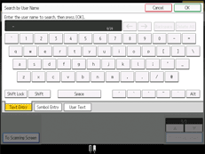 Operation panel screen illustration
