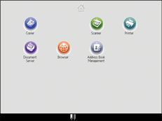 Operation panel screen illustration