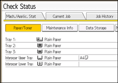 Operation panel screen illustration