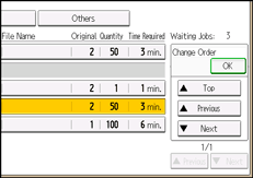 Operation panel screen illustration