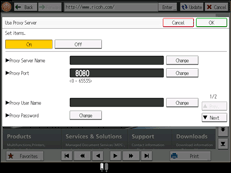 Operation panel screen illustration