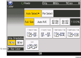 Operation panel screen illustration numbered callout illustration