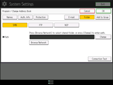 Operation panel screen illustration