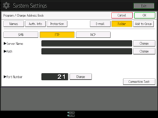 Operation panel screen illustration