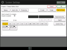 Operation panel screen illustration