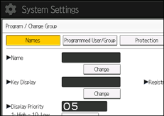 Operation panel screen illustration