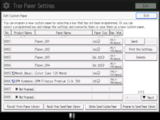 Operation panel screen illustration