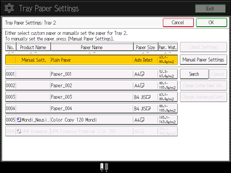 Operation panel screen illustration 