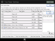 Operation panel screen illustration
