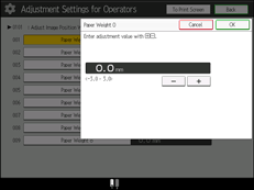 Operation panel screen illustration
