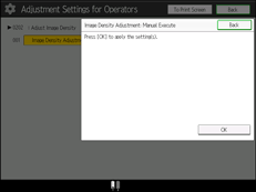 Operation panel screen illustration