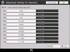 Operation panel screen illustration