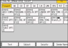 Operation panel screen illustration