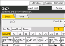 Operation panel screen illustration