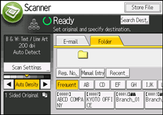 Operation panel screen illustration