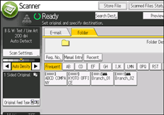 Operation panel screen illustration