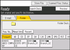 Operation panel screen illustration