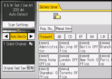 Operation panel screen illustration