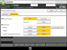 Operation panel screen illustration