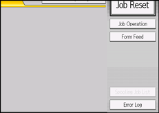 Operation panel screen illustration